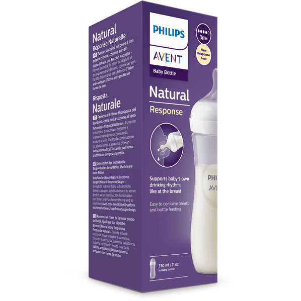 AVENT BIBERON NATUREL 330 ML 3M+ AVEC MOTIF