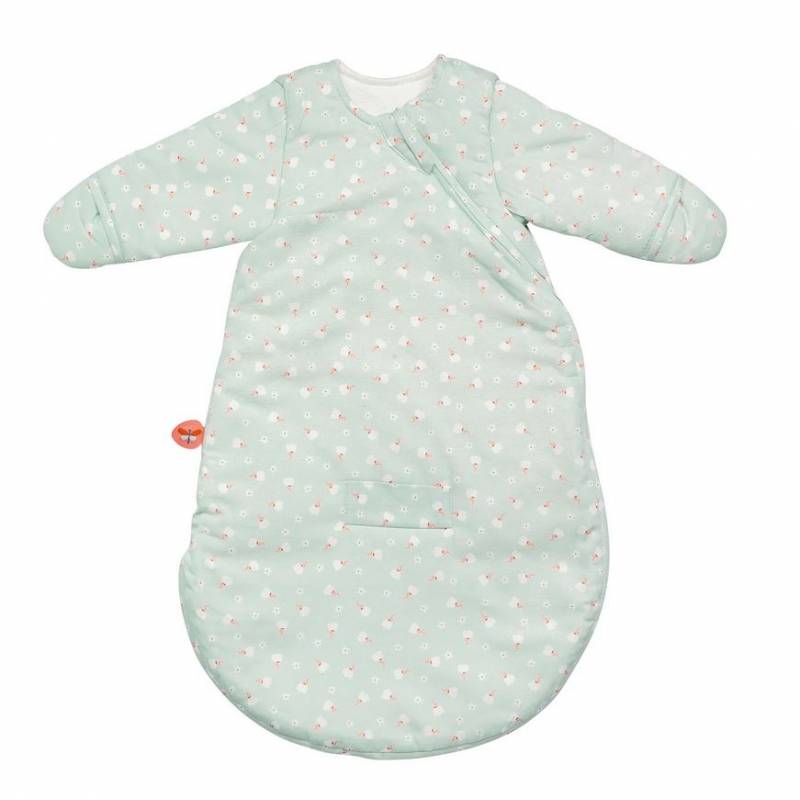 NATTOU Gigoteuse 60 cm bleu velours avec manches TOG 2,5 (ROMEO, JULES &amp; SALLY)