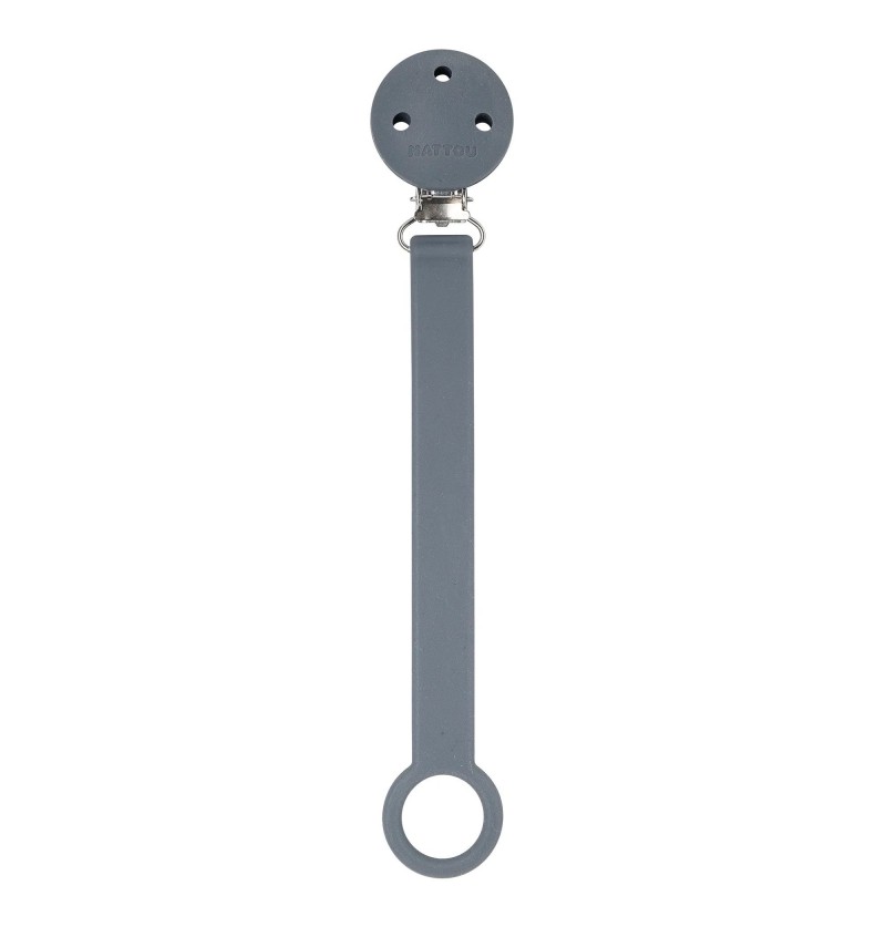 NATTOU Attache tétine gris foncé