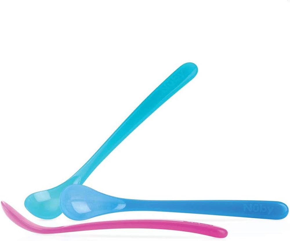 NUBY  Cuillère thermosensible à long manche - 6m+