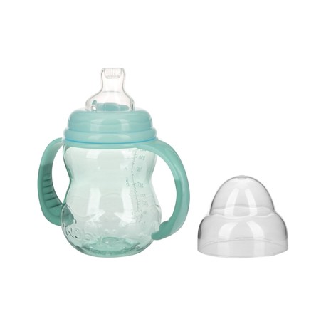 NUBY Biberon d'apprentissage en Tritan™- col large - 240ml - VERT - 6m+
