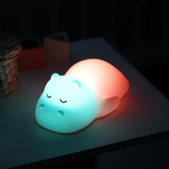 NATTOU Veilleuse en silicone hippo
