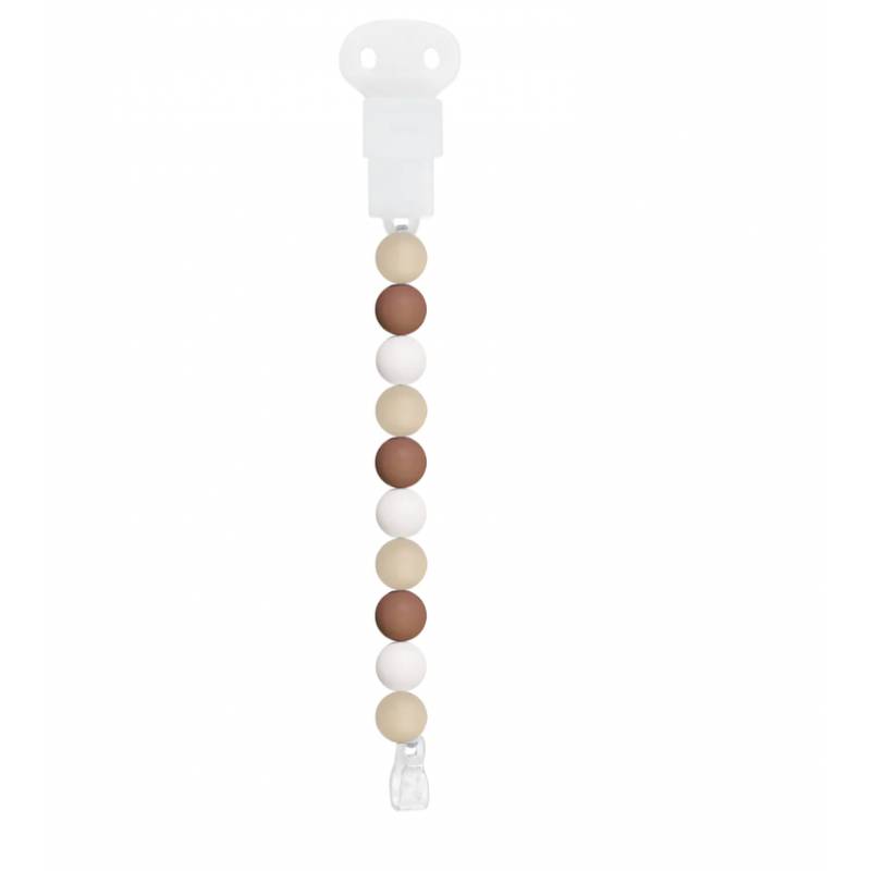 NATTOU ATTACHE SUCETTE EN SILICONE SABLE TERRACOTTA BLANC (copie)