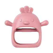 NATTOU Moufle de dentition Silicone Vieux rose