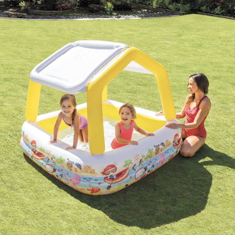 INTEX PISCINE TENTE CARRE JAUNE
