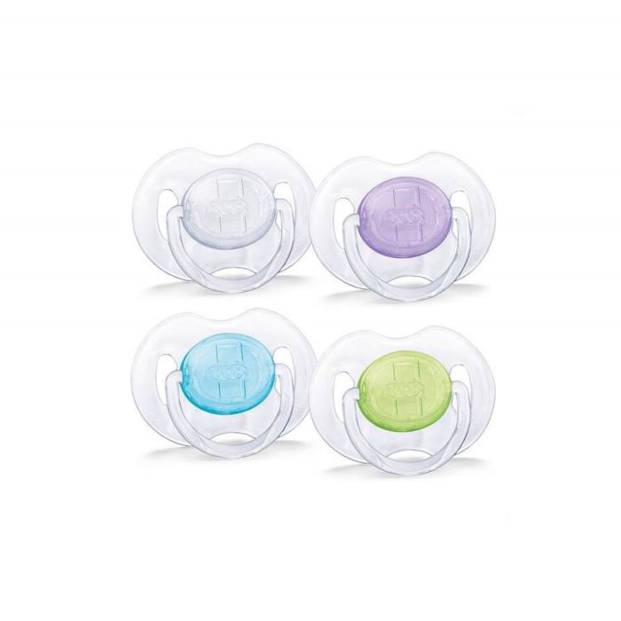 AVENT 2 SUCETTE TRANSPARENTE 0-6M
