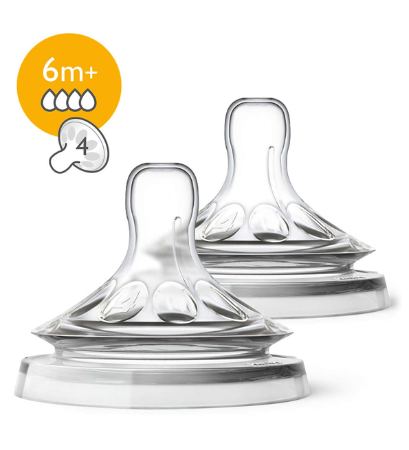 AVENT 2 TETINES NATUREL 6 M +
