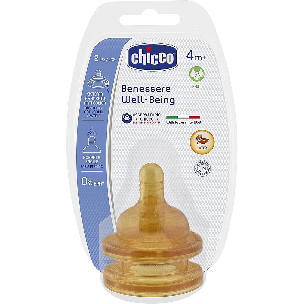 CHICCO 2 TETINES LATEX 6M+
