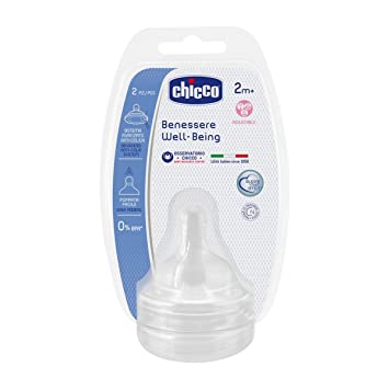 CHICCO 2 TETINES SILICONE FLUX VARIABLE 2M+