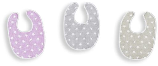 INTERBABY BAVOIR EN COTON VELCRO ETOILE FOND COULEUR