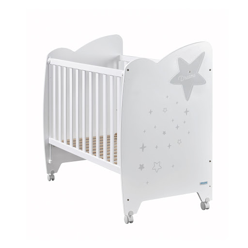 MICUNA LIT EN BOIS ESTELA BLANC/GRIS