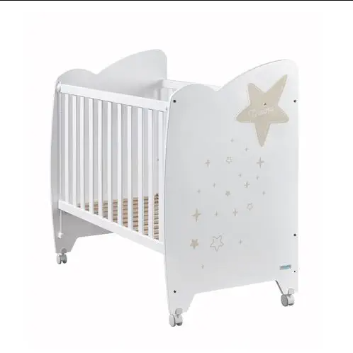 MICUNA LIT EN BOIS ESTELA BLAN/BEIGE