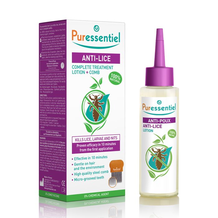 PURESSENTIEL ANTI-LICE LOCTION + COMB 100 ML