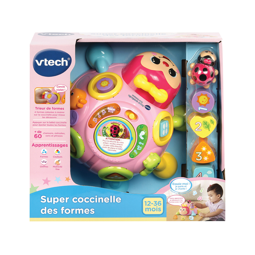 VTECH SUPER COCCINELLE DES FORMES ROSE