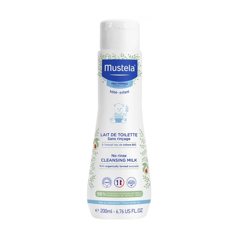 MUSTELA LAIT DE TOILETTE SANS RINCAGE 200 ML