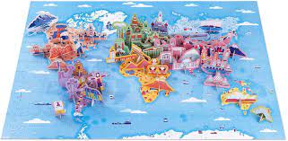 JANOD PUZZLE EDUCATIF LES CURIOSITES DU MONDE